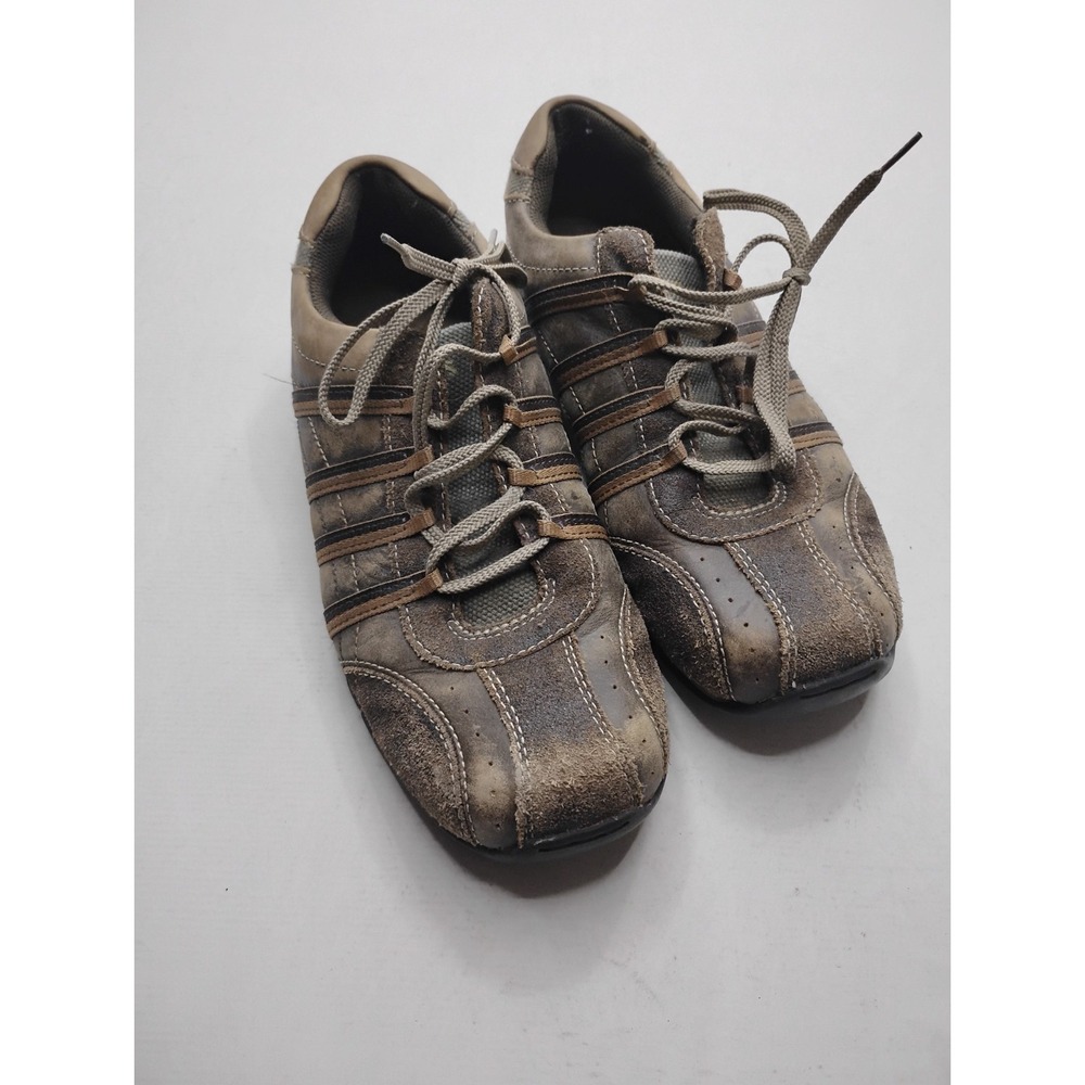 Skechers Bikers Patroller Brown Leather Sneakers Sz 9 Y2K Casual Shoes